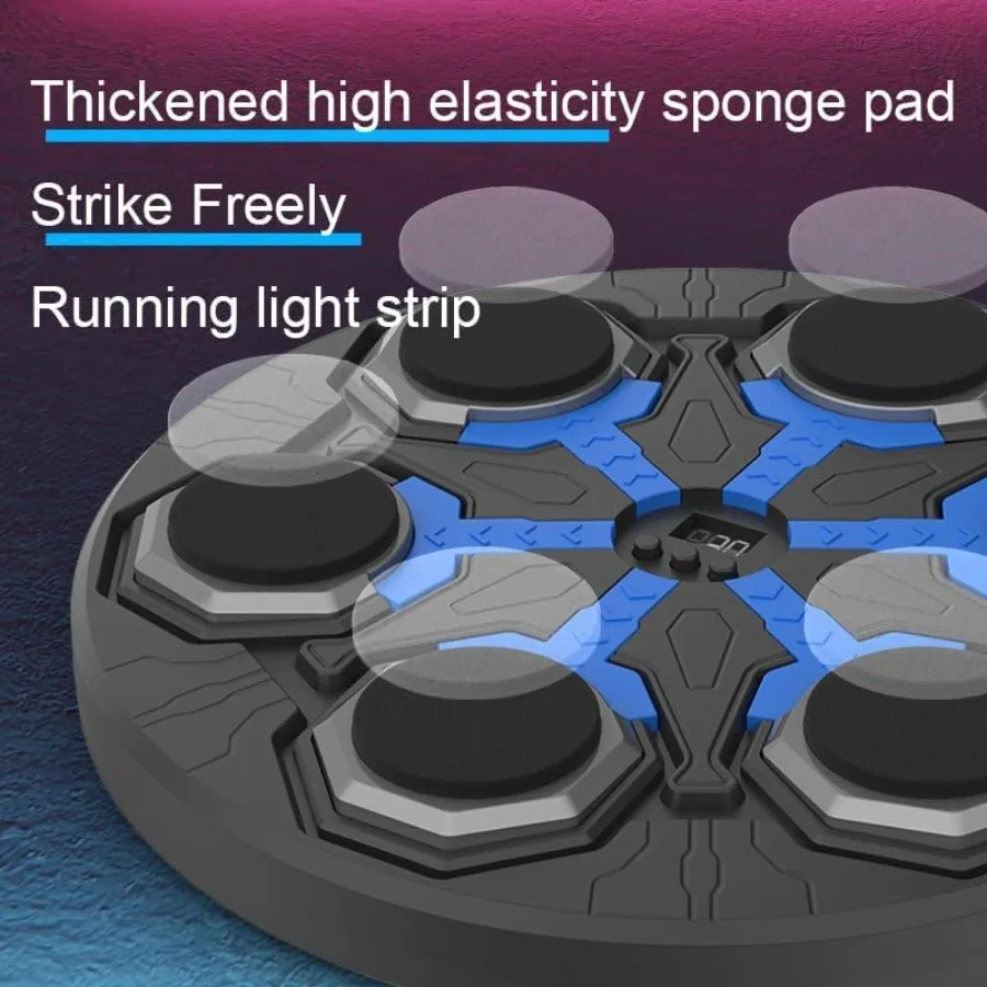 Macchina da boxe musicale Bluetooth intelligente con luci a LED per attrezzatura per allenamento con bersaglio elettronico montata a parete per il fitn domestico