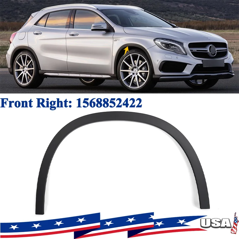 

1568852422 1568852322 Front Fender Wheel Flare Molding Trim For Benz X156 GLA250 2015-2020 Wheel Mud Guard Strip 1568851200