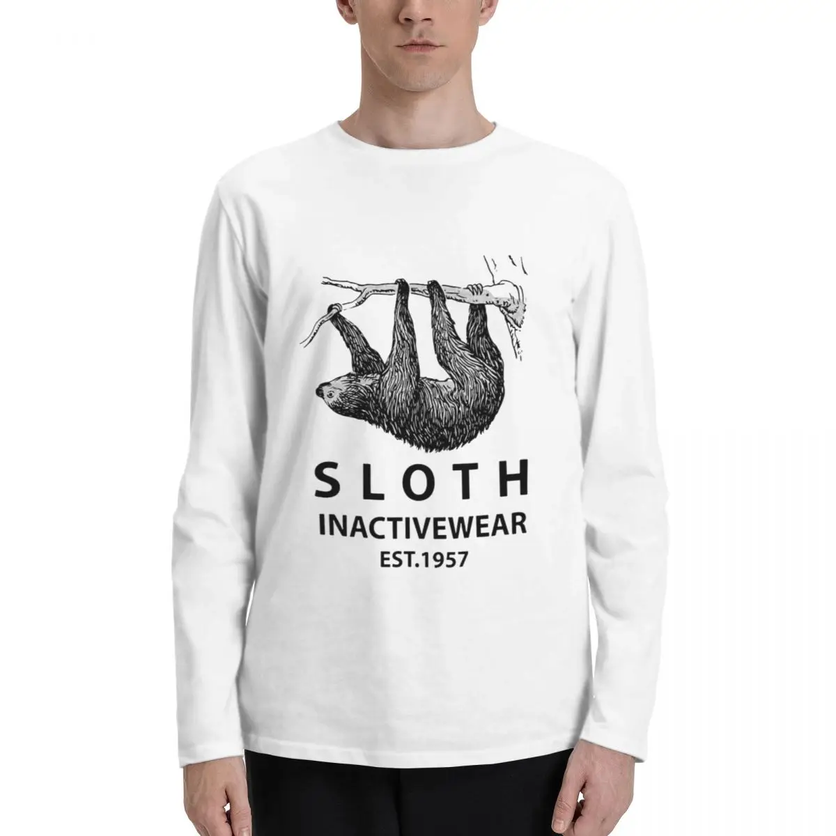 

Sloth_Inactivewear Stylish and Comfortable Men's Long Sleeve T-Shirt - Ideal for Every Season and Daily Wear