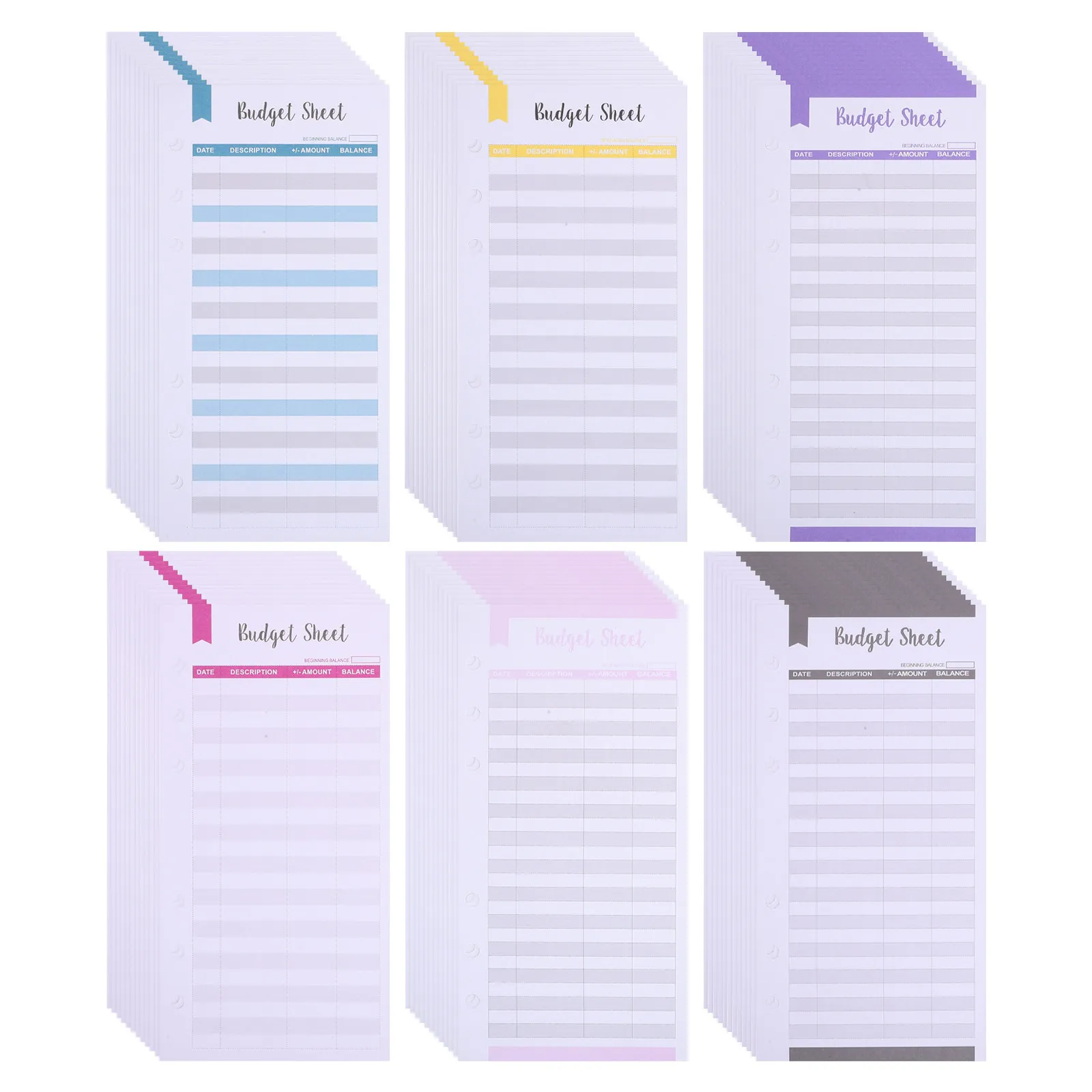 72Pcs Budget Planner Insert Paper Convenient Portable Expense Tracker Sheets for Binder Cash Envelope Organizer Household Office view 3