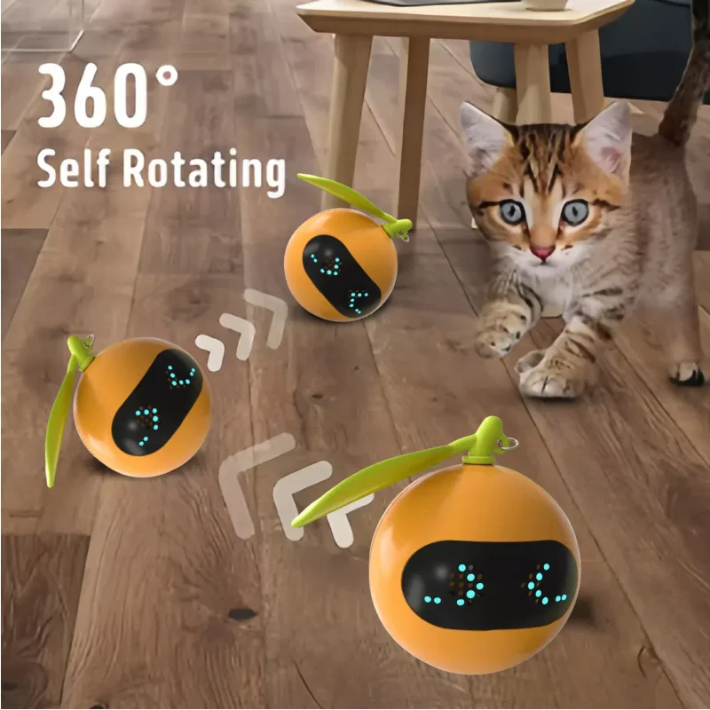 

Interactive Cat Set with Smart Laser - 360° Spin - USB Charging for Indoor/Outdoor Cats Perfect for Camping & Playtime
