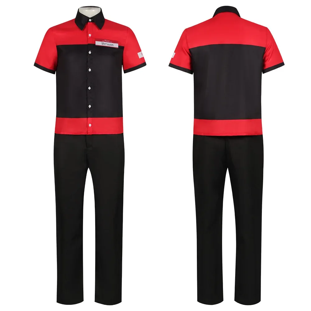 Game Manny's Tyter Bryan Cosplay Costume Adult Men Waiters Uniform Full Set Accessory Suit Halloween Carnival Outfits