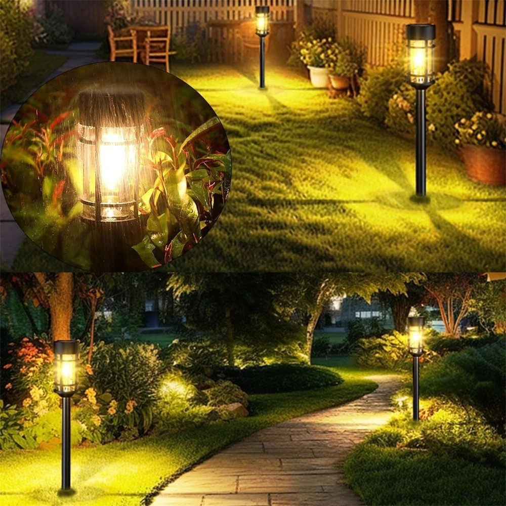 Luzes led solares para exterior, impermeável, vidro, iluminação de paisagem, o que é bom para um jardim, um quintal, um gramado, uma passarela, 2pcs