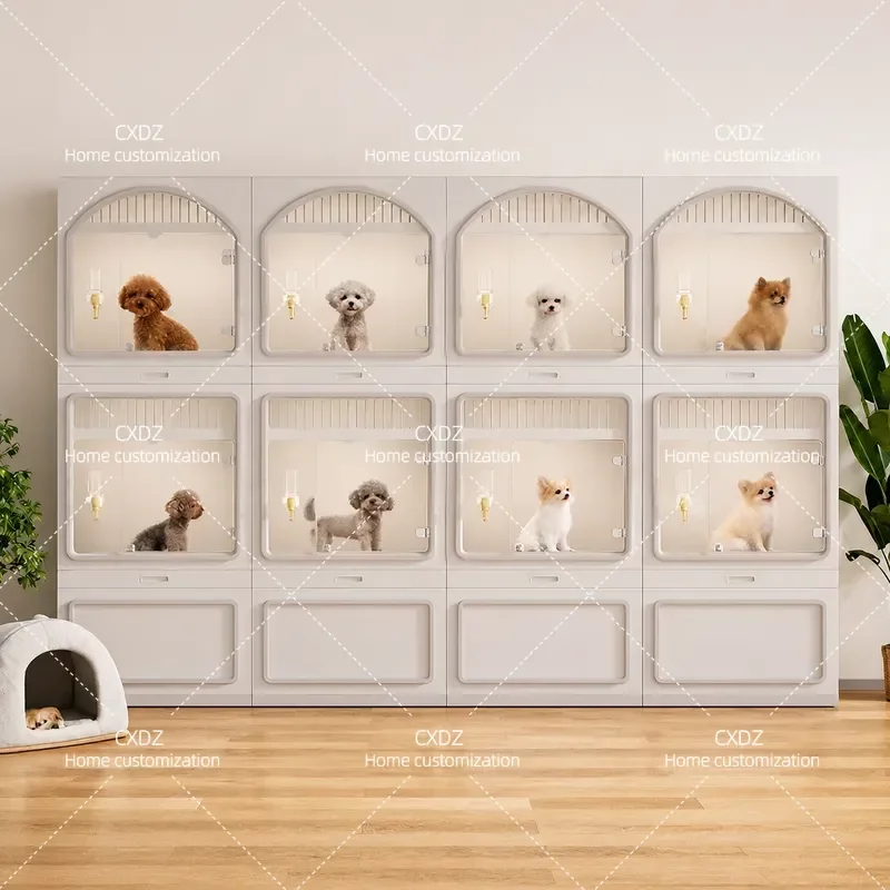Custom Smart Cat Dog Display Cabinet Multi Layer Waterproof Pet Foster Care Kennel Breeding Cage for Store Live Broadcast