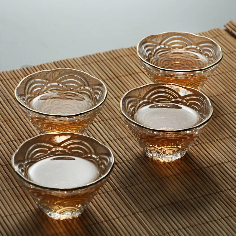 Japanese Hammer Sake Pot Set Glass Wine Pot Home Drinking Cup Wine Wanner Set Drinking Vessel Barl Tool view 4