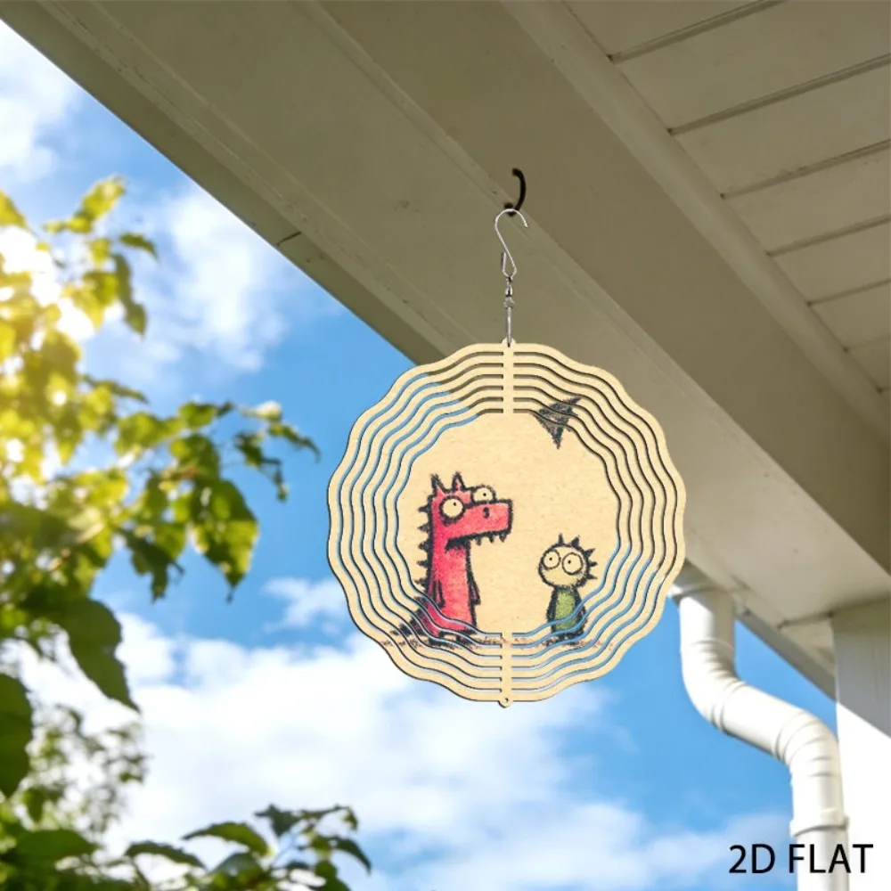 Cartoon Iron Wind Chimes for Outdoor Garden Yard Decor