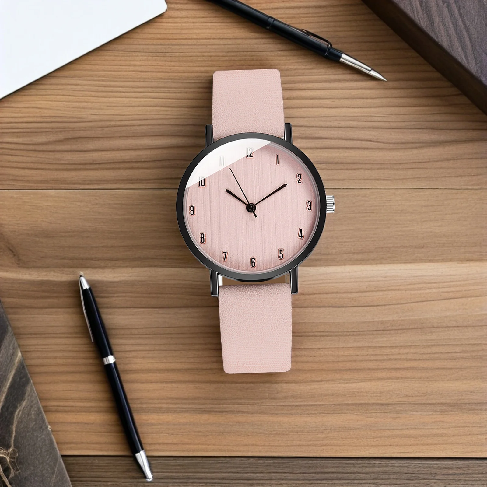 

Женские кварцевые часы, простой стиль, наручные часы с ремешком, практичные модные повседневные вечерние школьные аксессуары для свиданий