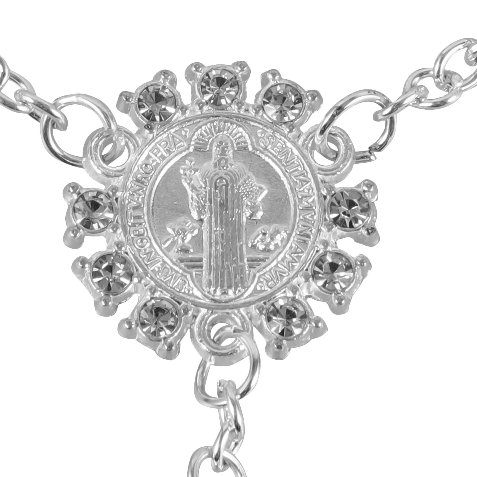 

Car Rosary Prayer Bead Bracelet Alloy Durable Rearview Mirror Hanging Accessory Car Interior Decoration Cross Pendant Charm