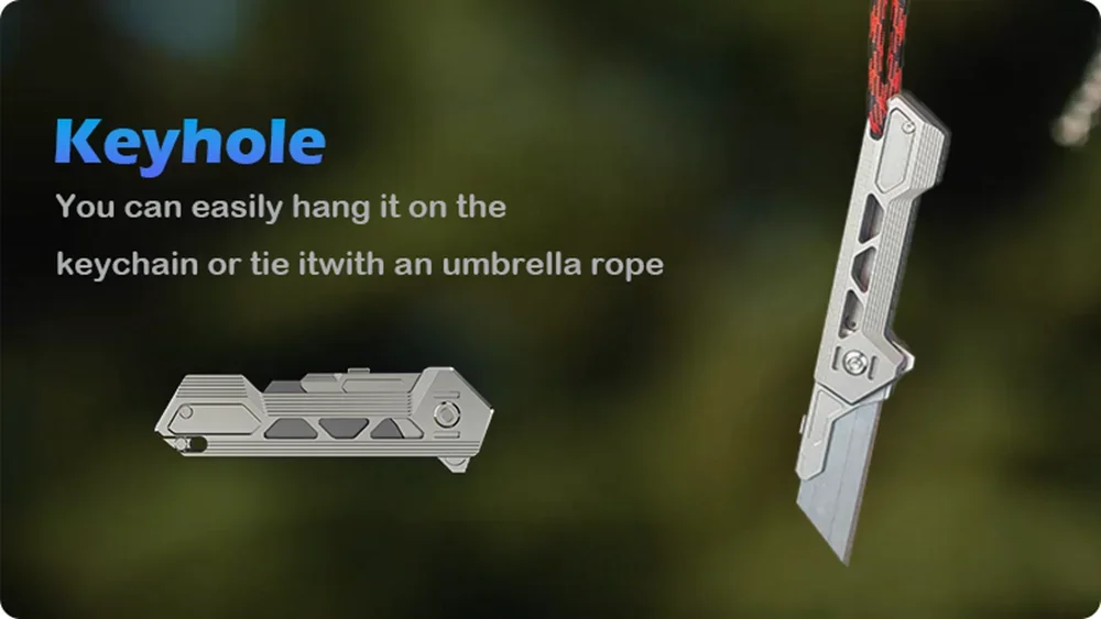 Titanium Alloy Pocket Cutter Knife Unpacking Camping Pocket Outdoor Tools Utlity Knife EDC