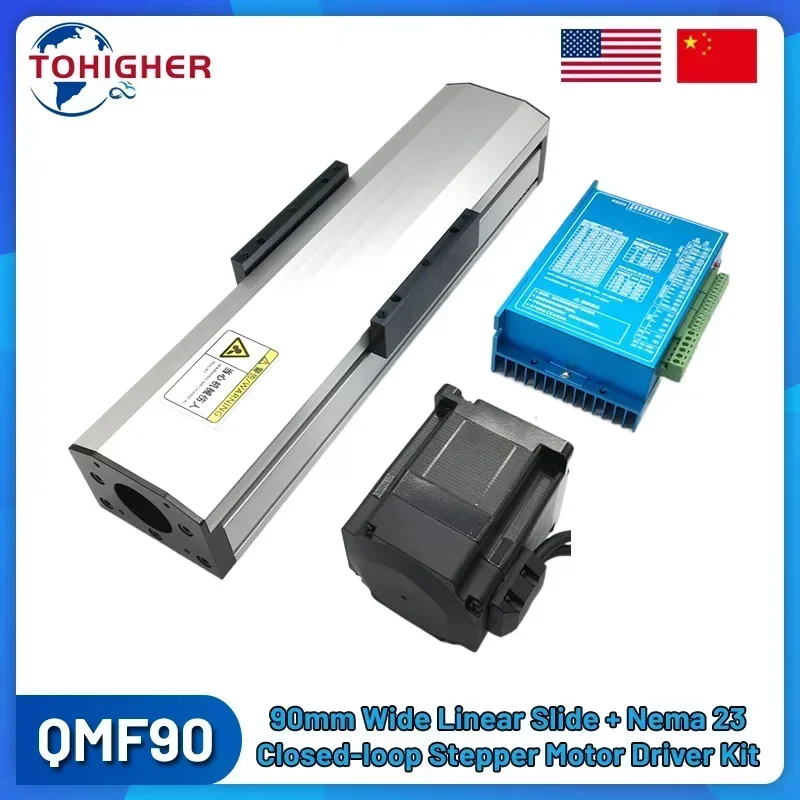 Linear Motor Driver Kit 70KG Load Enclosed Linear Rail Guide Motorized Heavy Duty Ballscrew Slide Table SFU1605 4PCS MGN12C