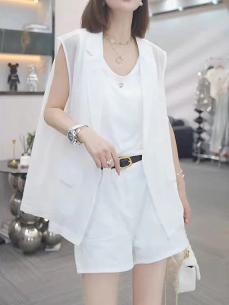

Faionable Casual Sle Women's Vest Svel Suit Jaet Breathable Comfortable Lightweight Luxury Anti-Aging Slimming