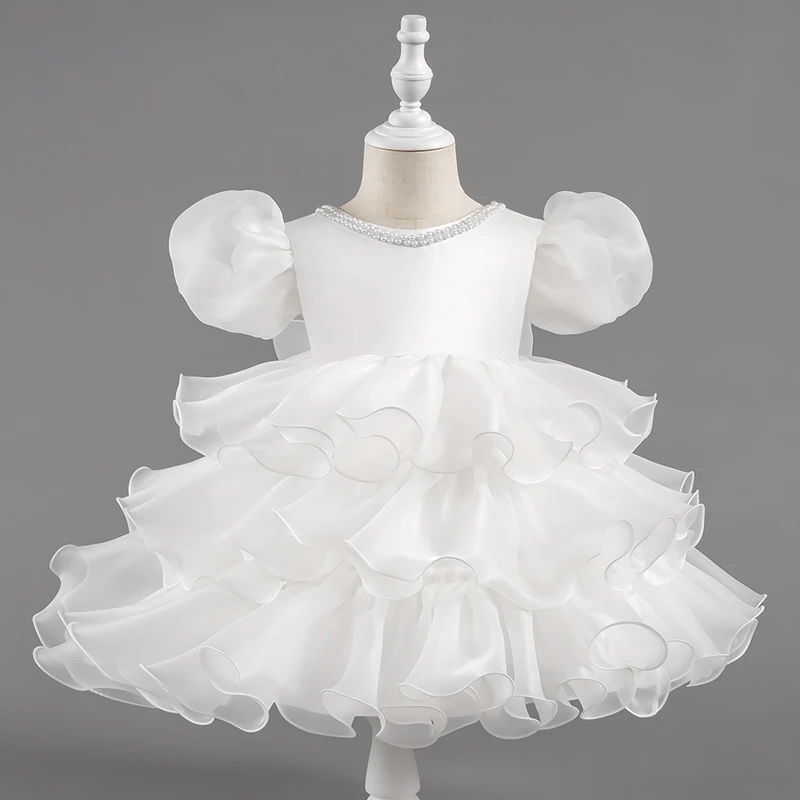Dress for Children Girls Baby 1st Birthday Toddler Princess Costume Infant Ball Gowns Baptism Party Fluffy Wedding Dress view 6