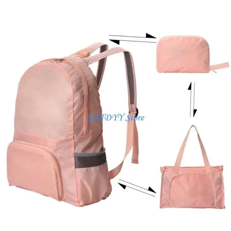 

G6DE Foldable Camping Backpacks Unisex Daypacks Waterproof Outdoor Sports Handbag Lightweight Packable Backpacks Storage Pouches