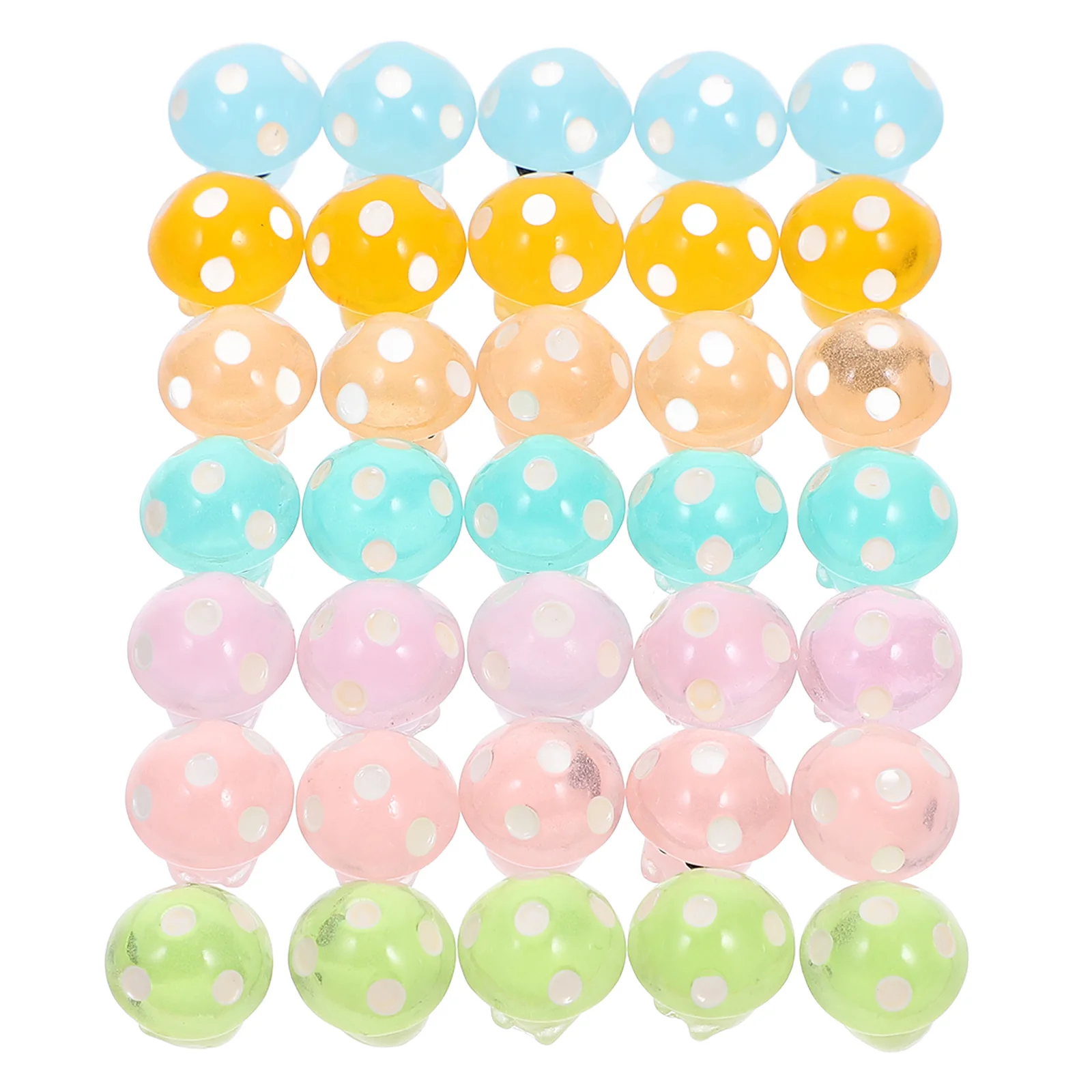 35 قطعة من حلي الفطر الداكن الراتنج الصغير لحديقة بونساي ديكور المشهد الصغير فطر مصغر #1