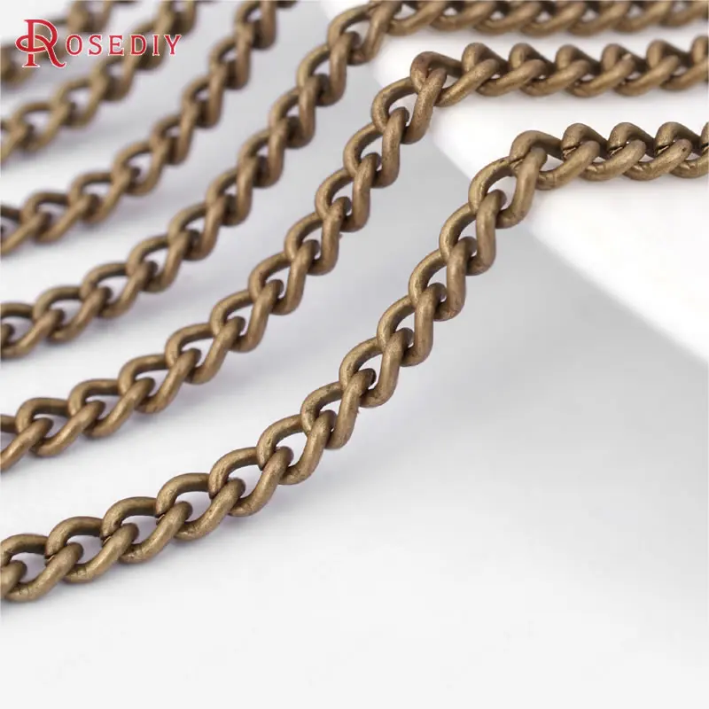 Width 2MM 2.5MM 2.8MM 3MM Iron Extended Twisted Chain Necklace Chains Diy Accessories Jewellery Making Materials