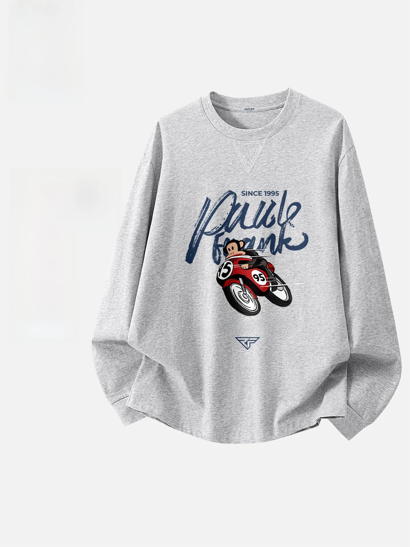 

Мужская хлопковая футболка с длинным рукавом, повседневная, удобная, дышащая, с принтом, круглый вырез, для осени, модный бренд