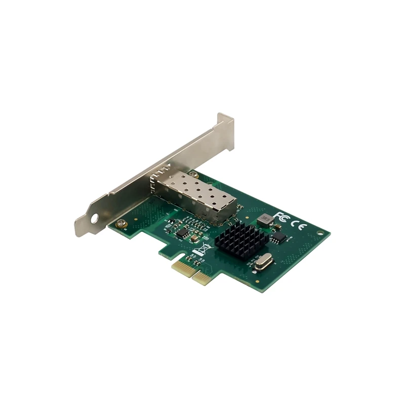 PCIE X1 Gigabit Network Card PCI-Express Riser Card BCM5720 Single Optical Port Gigabit Fiber Server Network Card Easy Install