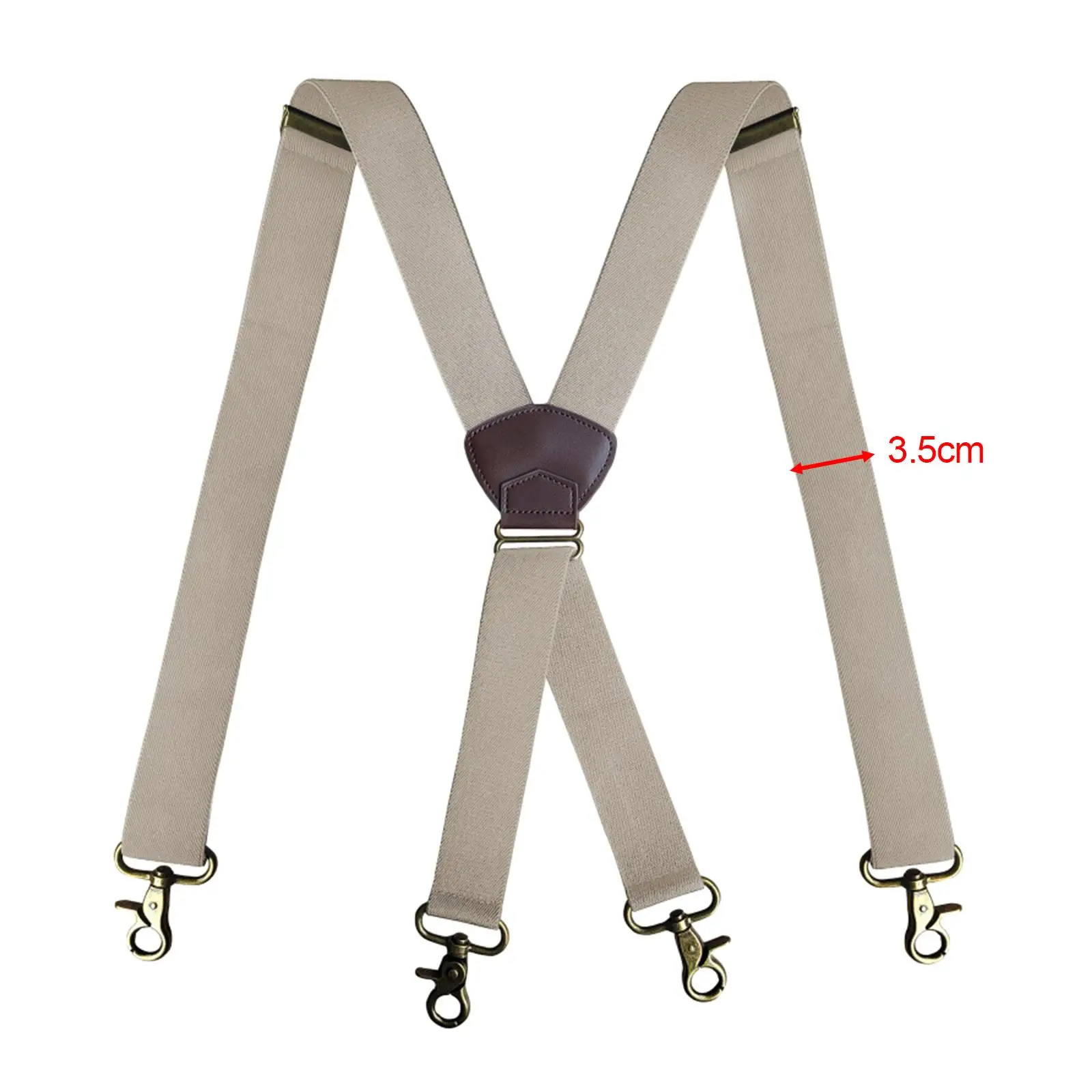 Suspenders for Men with 4 Snap Hooks Durable Pants Suspender x Shaped for