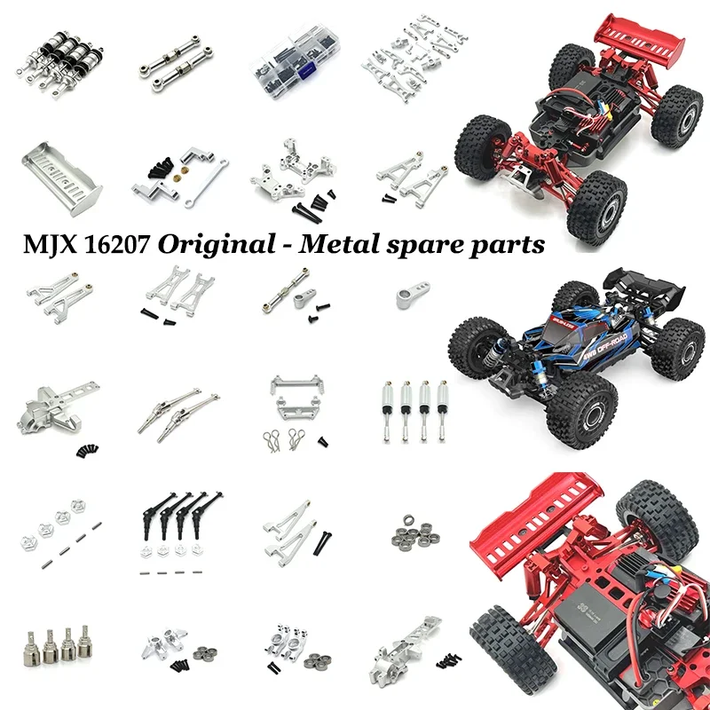 Aluminum Alloy Suspension Arm  Cup Set Upgrade Metal Parts Accessories for Mjx Hyper 1/16 Go  RC Car 16207 16208 16209 H16 H16BM