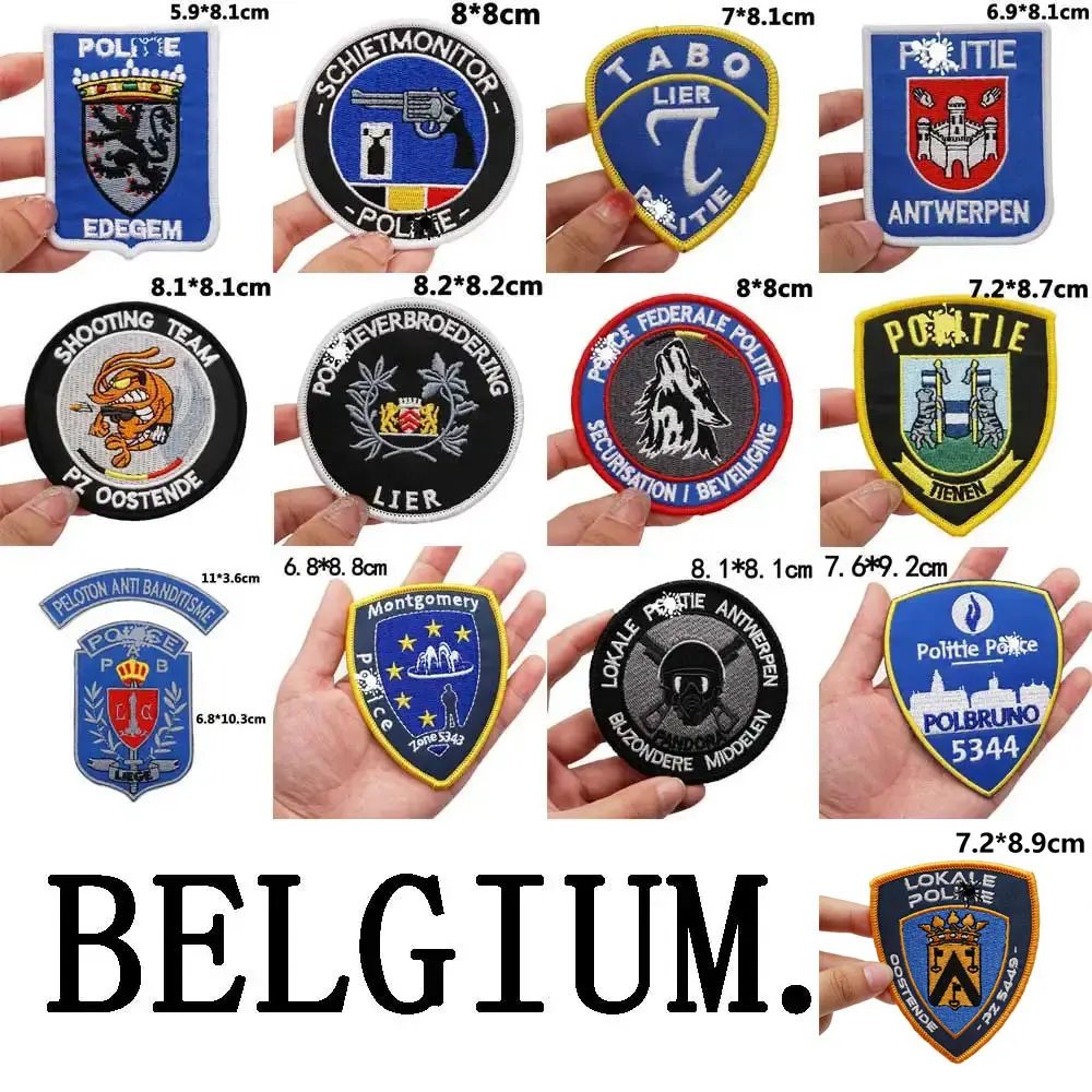 Belgium  EDEGEM  Embroidery Patches for Backpacks and Clothing Accessories with Hook backing or iron back