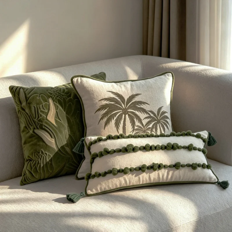 Velvet Chain Jacquard Pillows 3D Modern Cushion Case Luxury Geometric Decorative Pillow Cover For Sofa Chair Home Decorations
