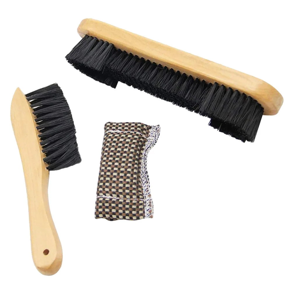 

3Pcs Billiard Brush Set Soft Bristles Wooden Handle for Pool Table Cleaning Tools with Long Wide Grip and Corner Accessory