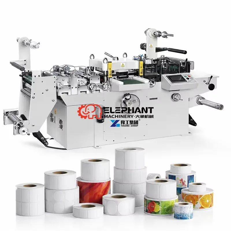 Roll To Roll Die Cutter Creaser, Automatic Roll Die Cutting & Creasing Machine for Paper Cup Fan, Pizza Box Cardboard Blanks