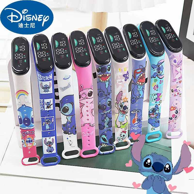 Nuovo orologio Anime Stitch Kawaii Stitch per bambini, cinturino sportivo, accessori, orologio, orologio touch impermeabile per cartoni animati, regali per bambini