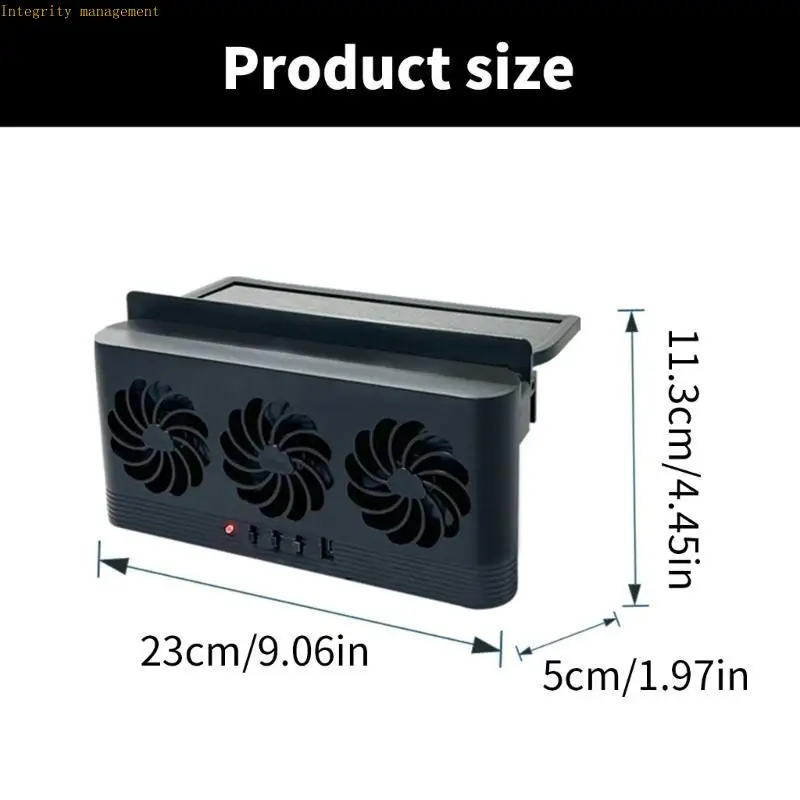 

242D Front Rear Window Exhaust Fan USB Charging Battery Solar Powered Air Vent Fan