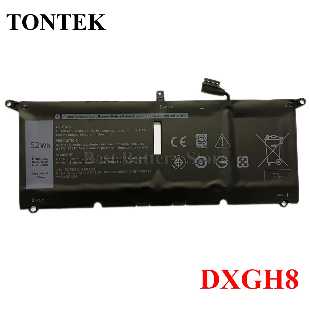 DXGH8 Laptop Battery For DELL XPS 13 9380 9370 7390 For DELL Inspiron 7390 2-in-1 7490 G8VCF H754V 0H754V P82G