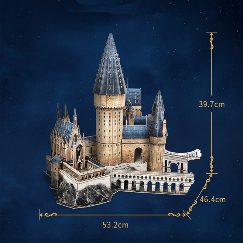 Harry Potter Hogwarts Magic Castle 3D Puzzle Paper Astronomy Tower Jigsaw Model Express Assembled Game Toys For Kids Gifts