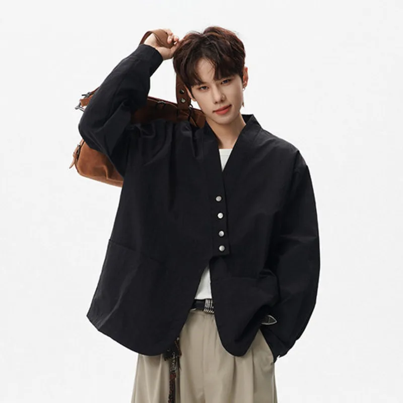 WVGA Spring Summer New Man Tide High-Quality Cardigan Design Trendy Oversized Long Sleeve Shirt Niche Chic Casual Top Ins W20691