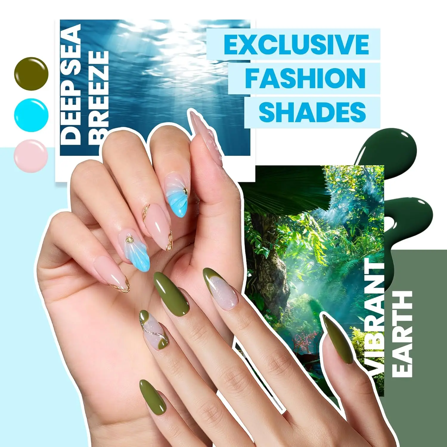 Kit de vernis à ongles Gel 100 couleurs avec couche de finition pour manucure automne-hiver, trempage UV