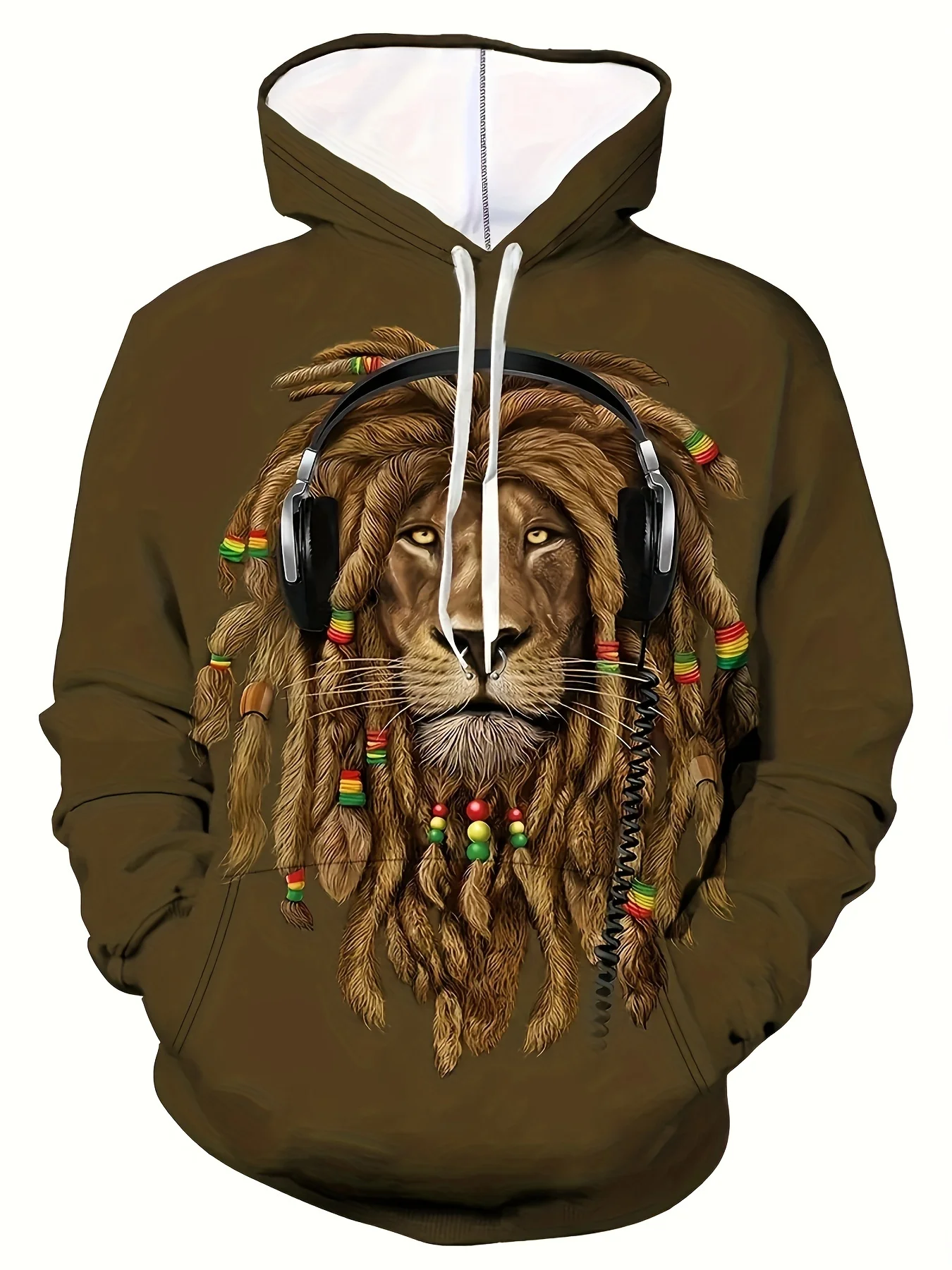 جديد مطبوعة للجنسين هوديس الجدة طباعة 3D Patternv مقنعين البلوز البلوز مع جيب هوديي الشارع الشهير فضفاضة مريحة #1