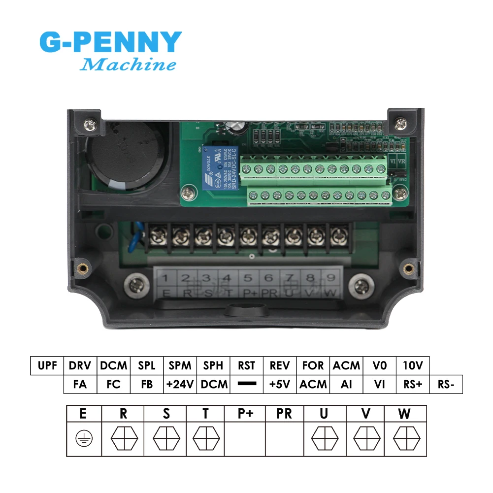 220v 4.0kw VFD Variable Frequency Drive VFD / Inverter 1HP or 3HP Input 3HP Output 380v frequency inverter