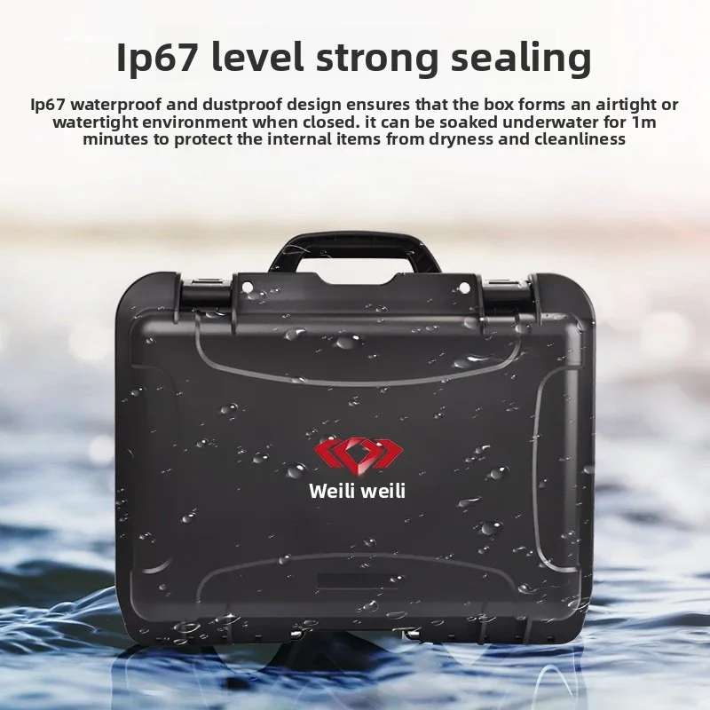 

Heavy Duty Waterproof Tough Plastic Tool Case Large Capacity Electrical Trade Box Daily Workshop Organizer Storage Tool Box