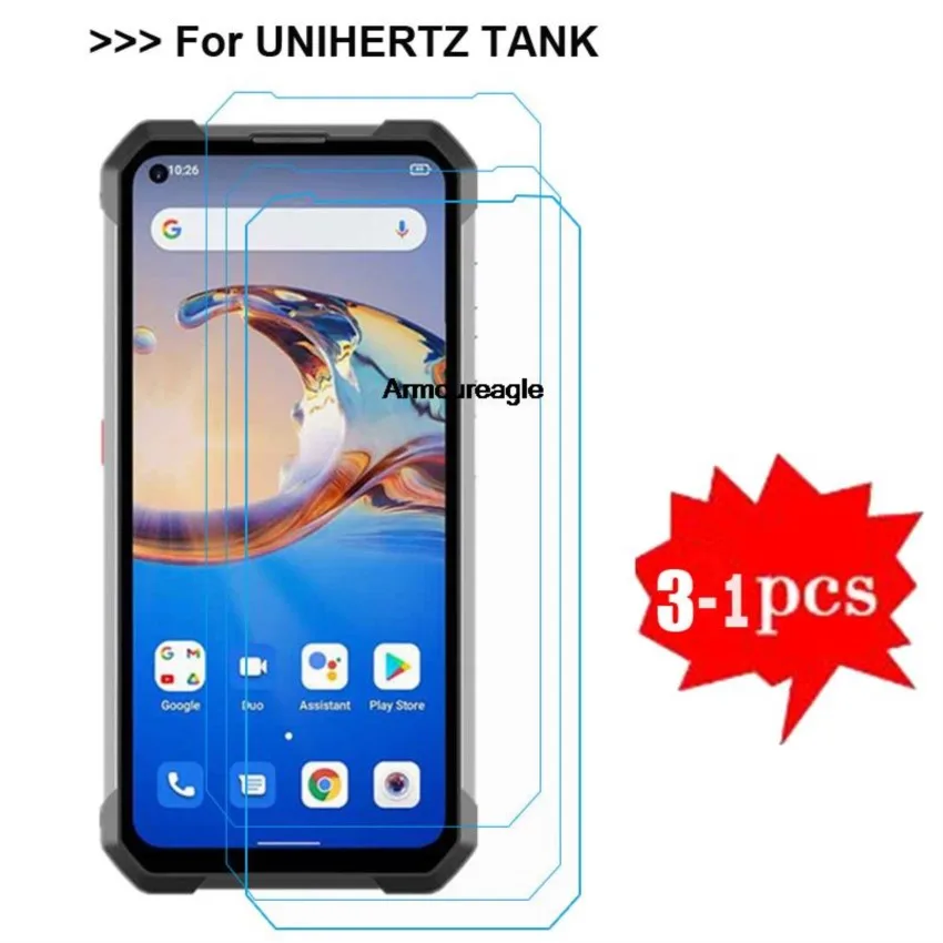 3-1pcs tempered glass guard on for unihertz tank 2 screen protector film for cristal templado unihertz tank pelicula de vidrio