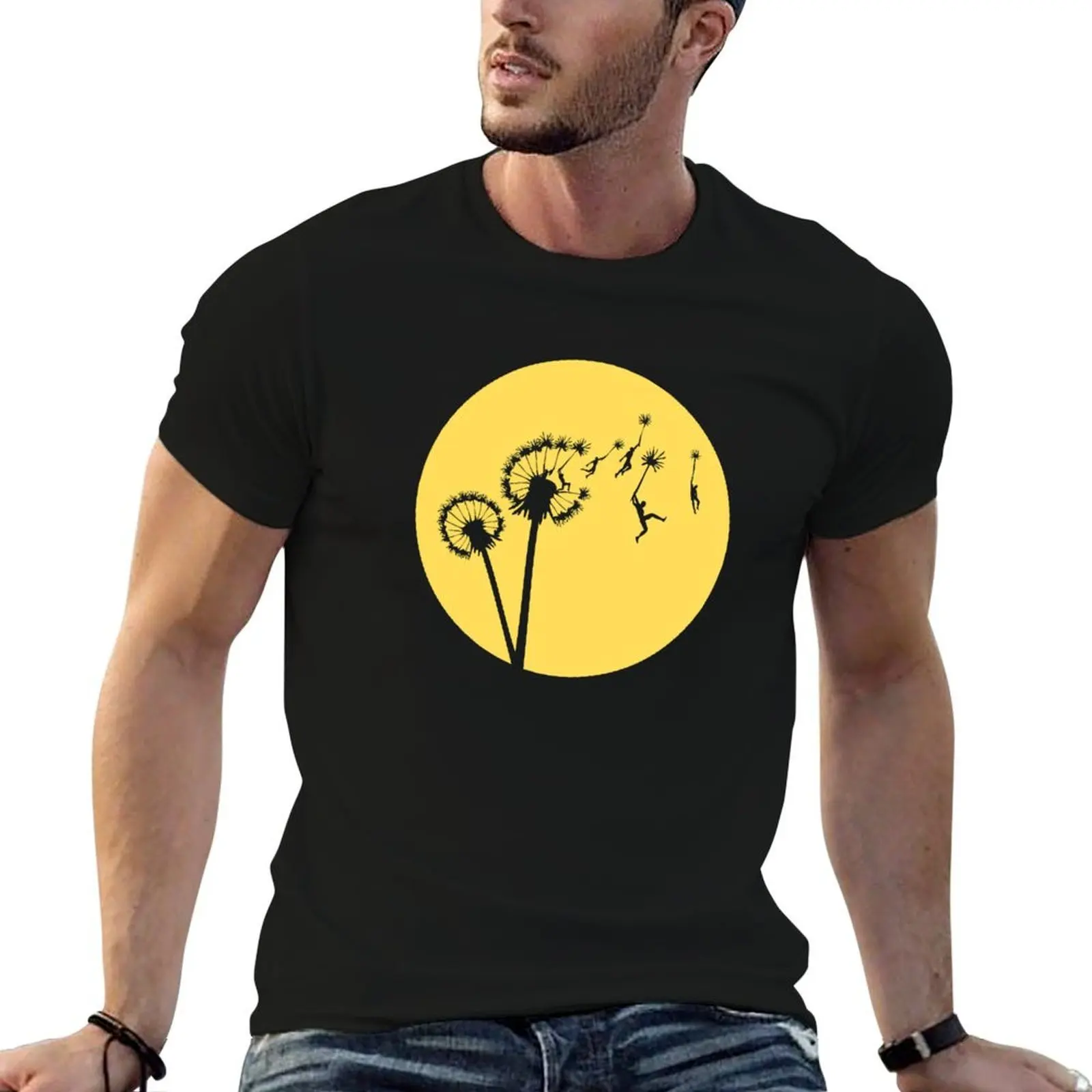 Dandylion Flight - Reversed Circular T-Shirt t shirts for man graphic funny man t shirts for men t shirt man luxury T-shirt