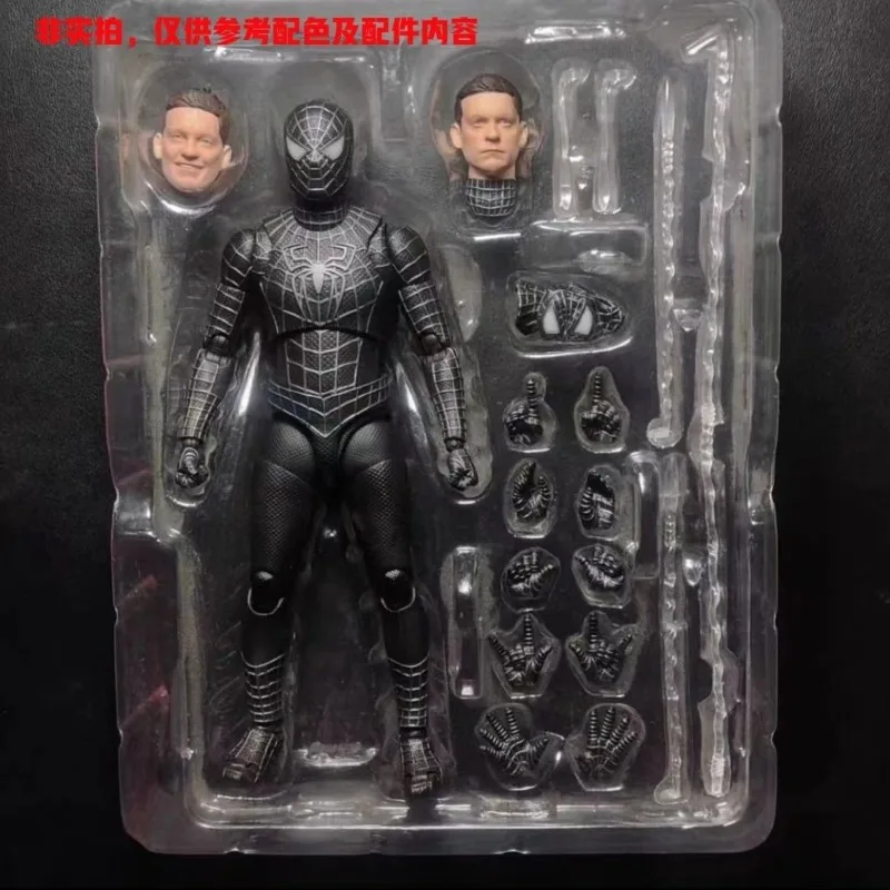 Marvel Spiderman 3 Venom Anime Black Suit Figure, Versão Tobey Maguire, Móvel, Modelo de desenho animado criativo, Brinquedos infantis, Presente de Natal