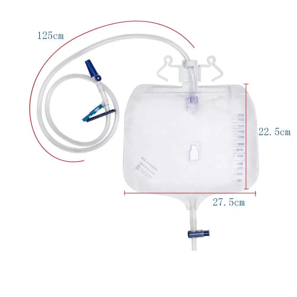 Urinary Drainage Bag Urine Collection Bag with Anti-Reflux Chamber Medical Drain Bag 48\