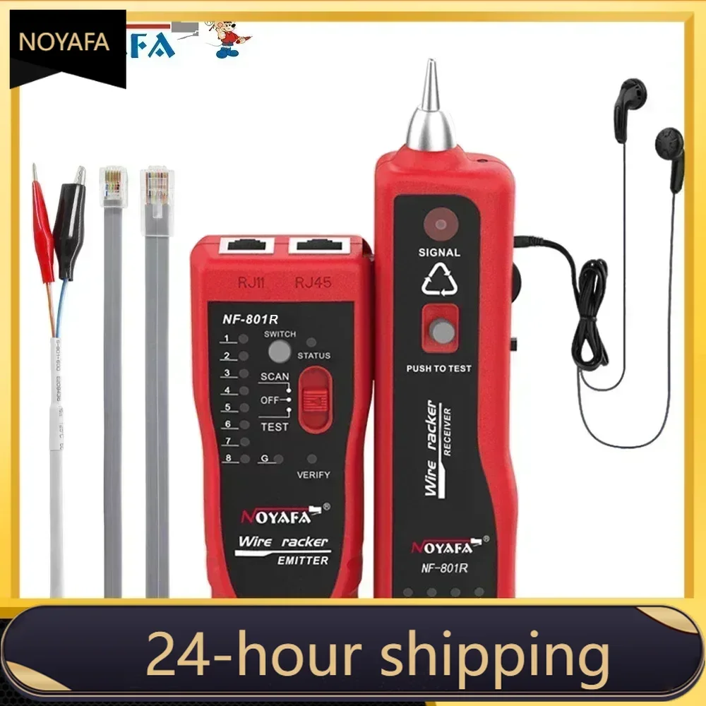 ZHOUCE NF-801R Network Cable Tester RJ45 RJ11 Ethernet LAN Telephone Wire Tracer with LED Lighting High Withstand Voltage