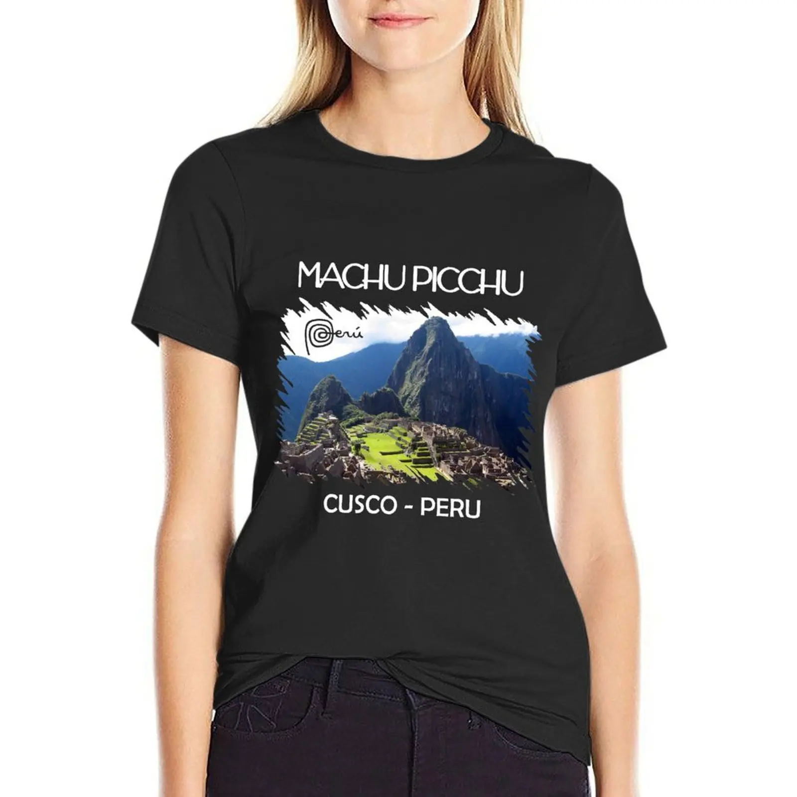 Machu Picchu Peru Llama Cusco T-Shirt cute tops oversized western t-shirt dress for Women