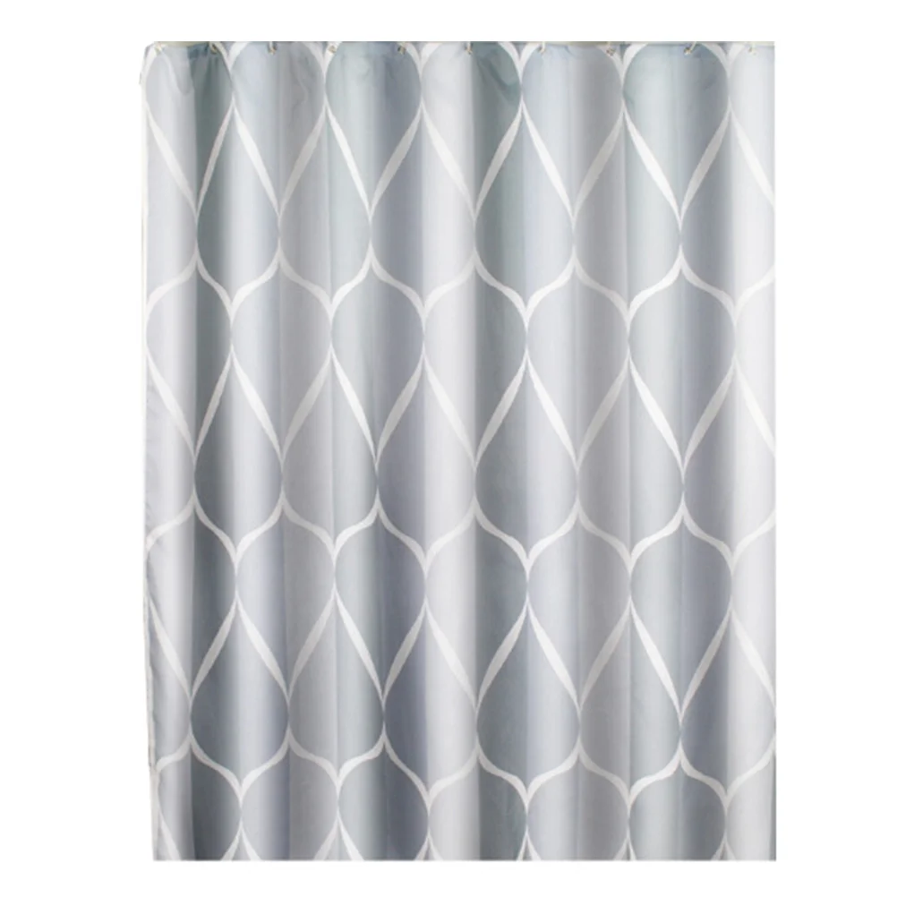 

1Set Waterproof Shower Curtain Practical Polyester Bathroom Curtain Chic Machine Washable Privacy Protective