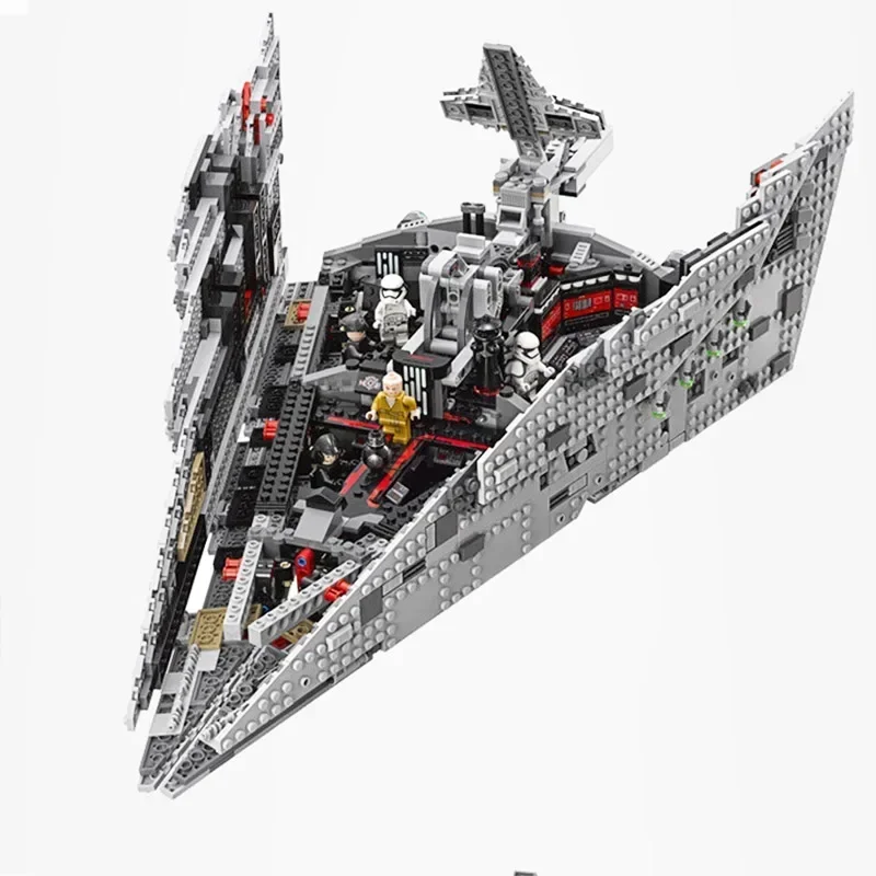 HOT TOY Star Compatible 75190 First Order Star Destroyer War Costruzion DIY  Model Building Blocks Bricks Christmas Gift