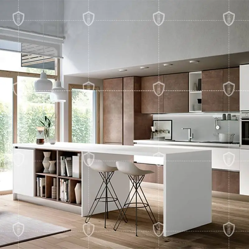 جزيرة الطاولة الإيطالية البسيطة المنزلية متعددة الوظائف الحد الأدنى الحديثة جزيرة تايبي الطعام الأوروبي #5