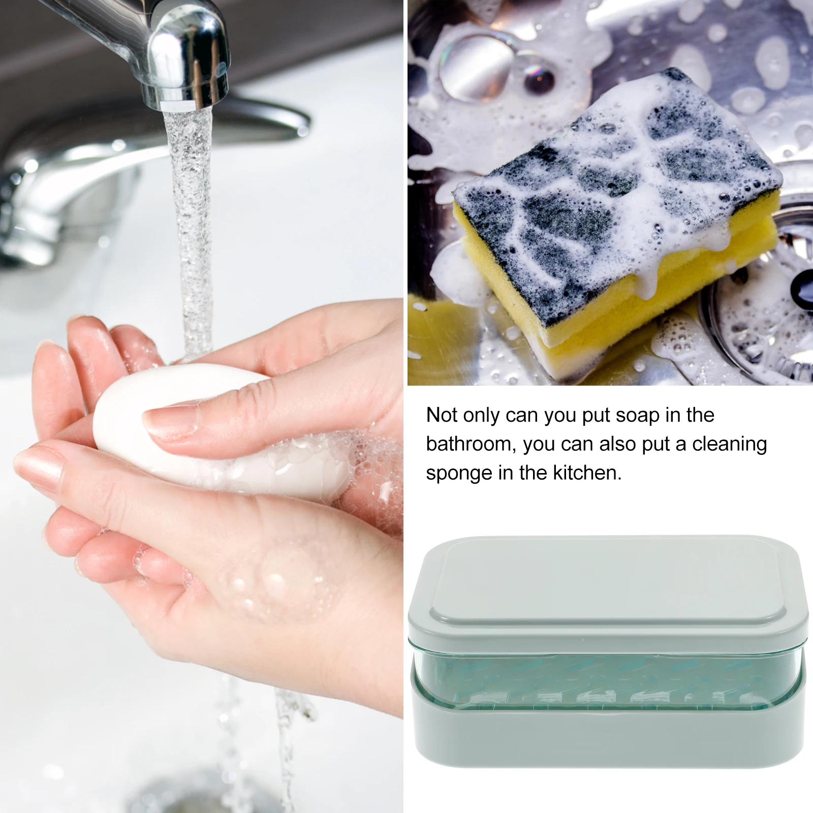 

Flip Holder Leak Proof Case Cover Shower Steamer Tray Abs Shampoo Bar Container Sturdy Bathroom Kitchen Bathtub Toilet