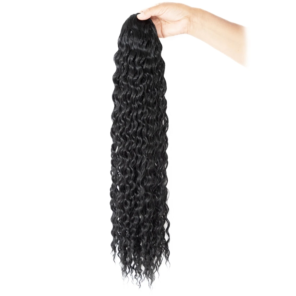 

Long Synthetic Draw-string Ponytail Water Wave Synthetic Ponytail Hair Natural Color Synthetic Ponytail Hair Heat Resistant Hair