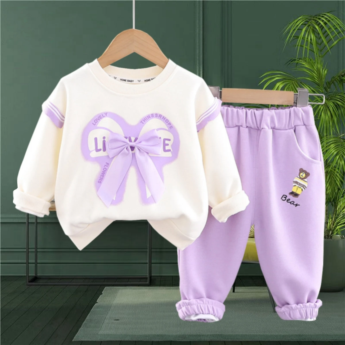 

Spring Autumn Baby Girls Clothes Set Long Sleeved T-Shirt Top And Pants Two-Piece Outfit Set Kids Girl Clothing Baby Clothes Set