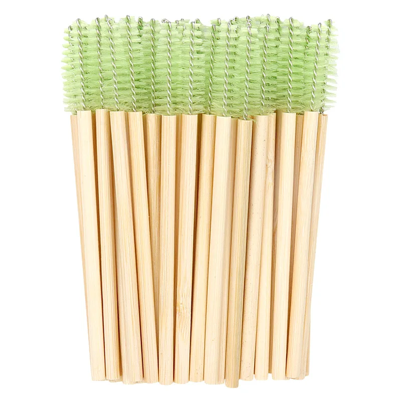 Wholesale 300pcs Disposable Mascara Wands Eyelash Brush Spoolies for Eye Lash Extension Eyebrow Bamboo Stick view 4