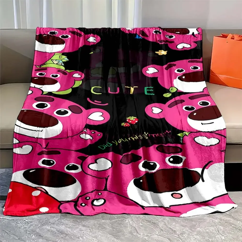 17 Styles Toy Story Lotso Bear Flannel Blanket Fluffy Fleece Throw Camping Blanket for Children Sofa Throw Thin Blanket Fashion